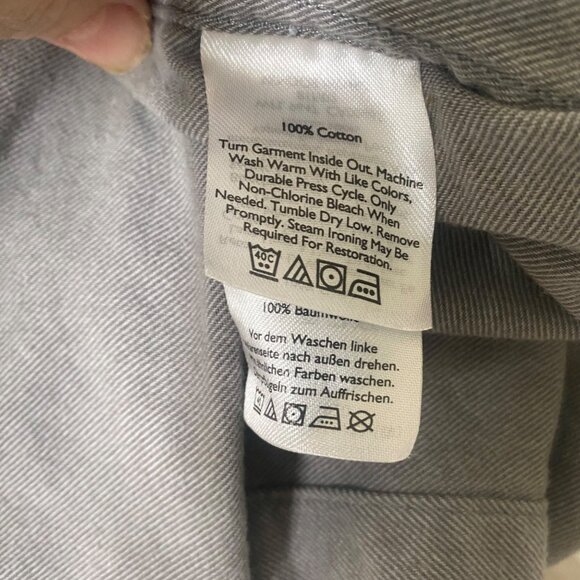 Eddie Bauer Classic Fit Shirt Mens Size M Gray Cotton Button Up Long Sleeves - Picture 5 of 10